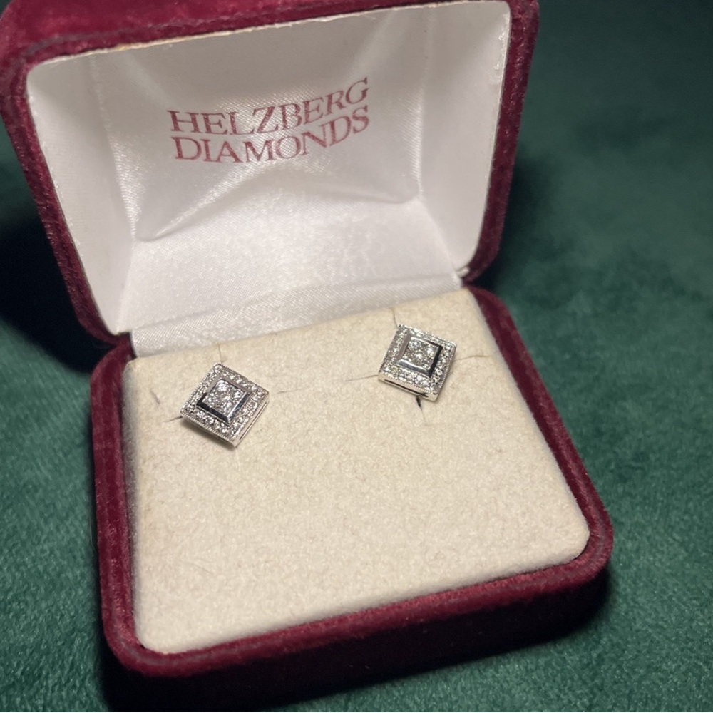 Cushion Diamond Earrings